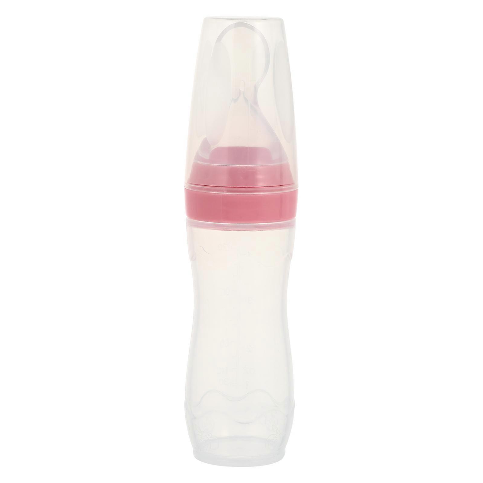 Silicone Squeeze Feeding Bottle with Soft Dispensing Spoon for Transitioning from Liquids to Solids – Safe, Durable, and Easy to Use