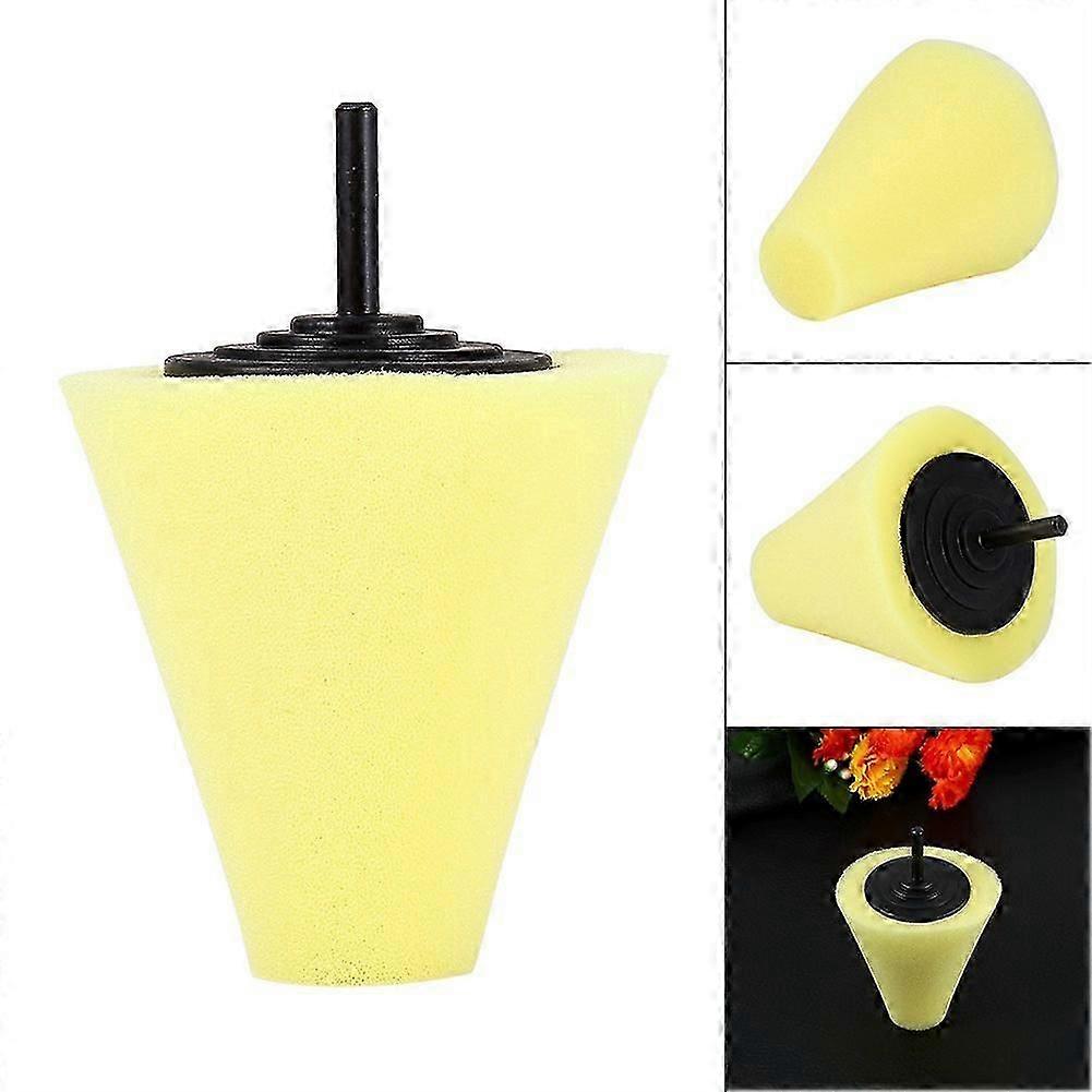 1PCS Foam Polishing Cone Shaped Buffing Pads for Wheels - Use with Power Drill