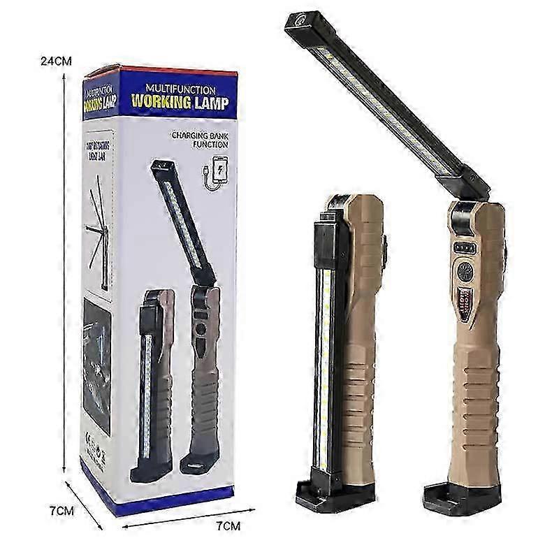 LED Inspection Light Rechargeable, Work Light Lumens Portable Work Lamp with Magnetic Base and Hook Bright LED Flashlights