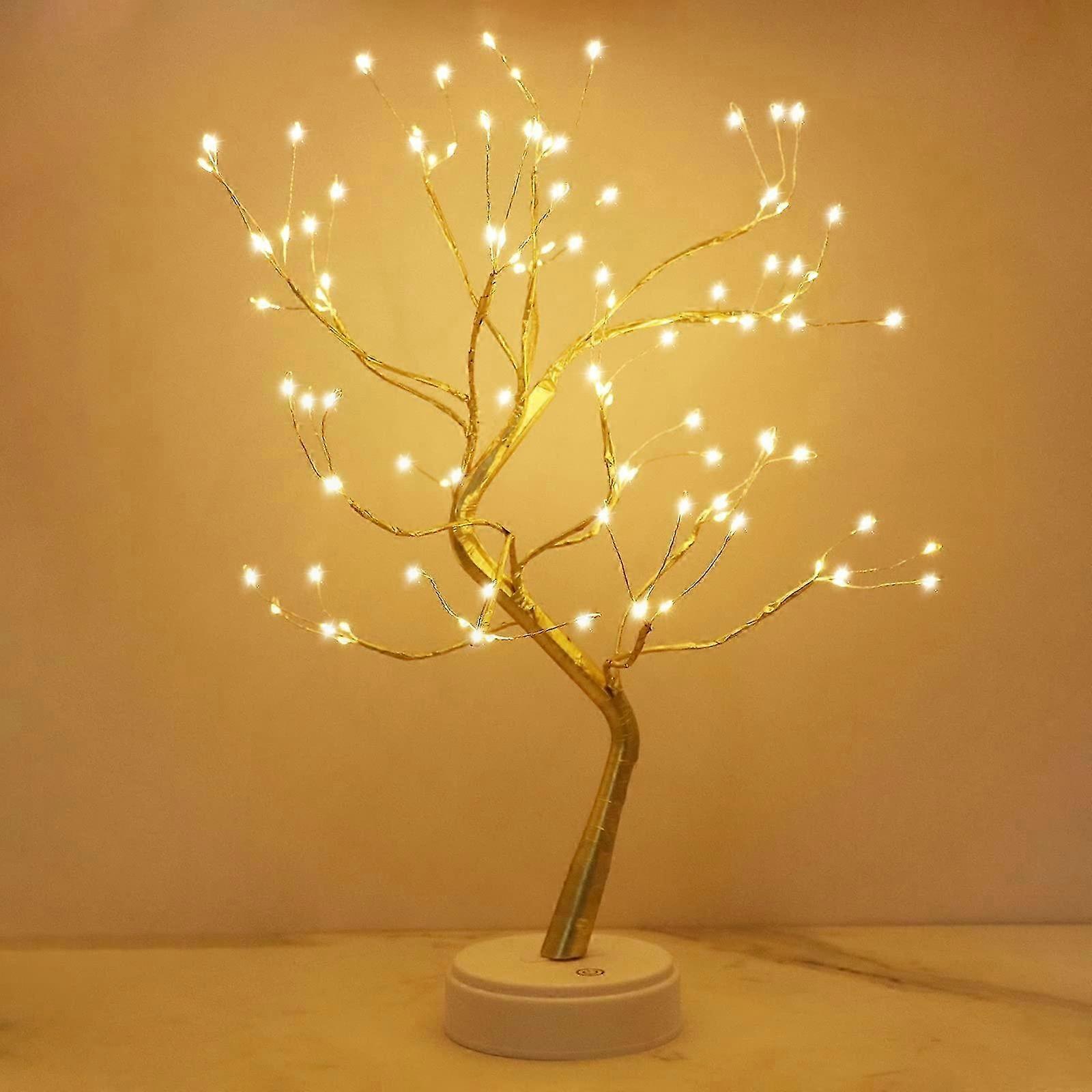 Warm White LED Decorative Tree with Adjustable Branches, 108 Lights for Indoor Illumination and Ambiance Enhancement