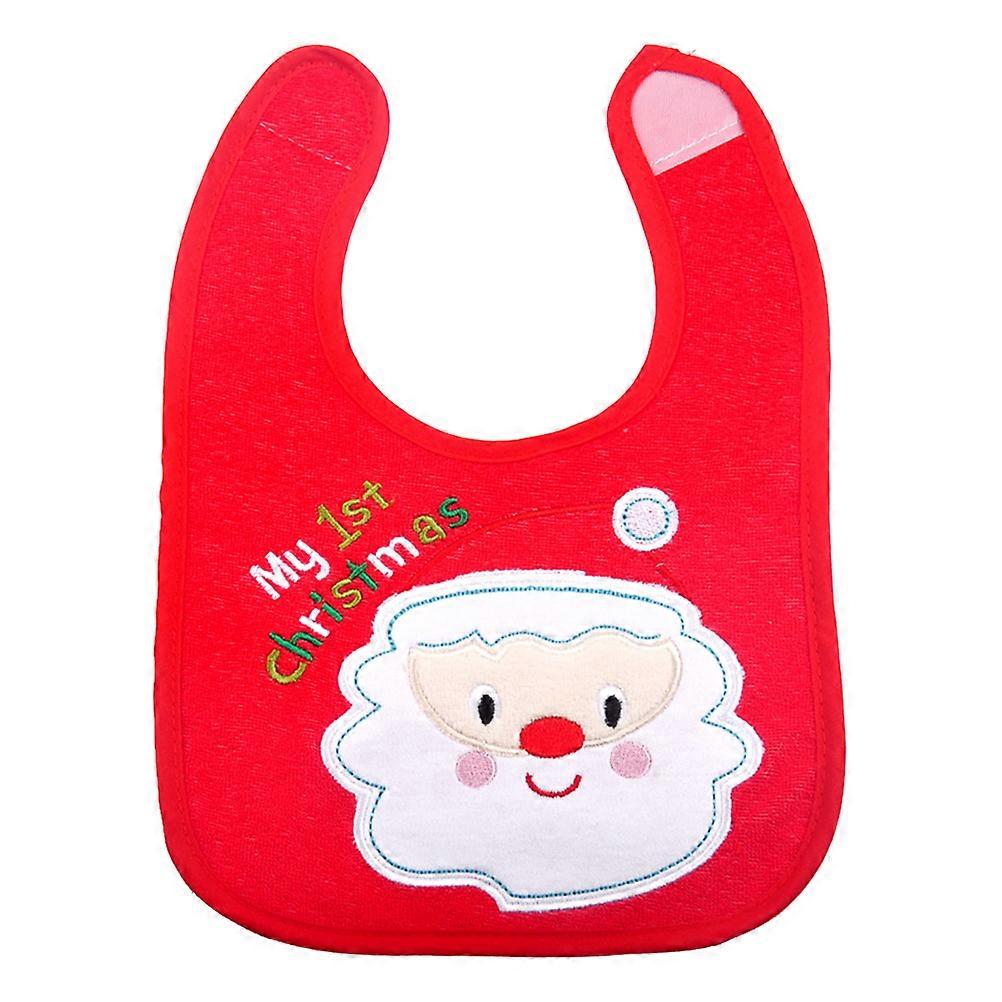 Waterproof Bibs Fabric Dinner Time Bibs for Toddler Red with Care 1Pack