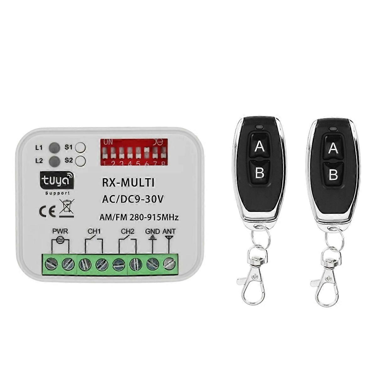280-915MHz Universal Tuya WIFI Garage Door Remote Control Receiver Momentary AC DC 9-30V Switch Modu