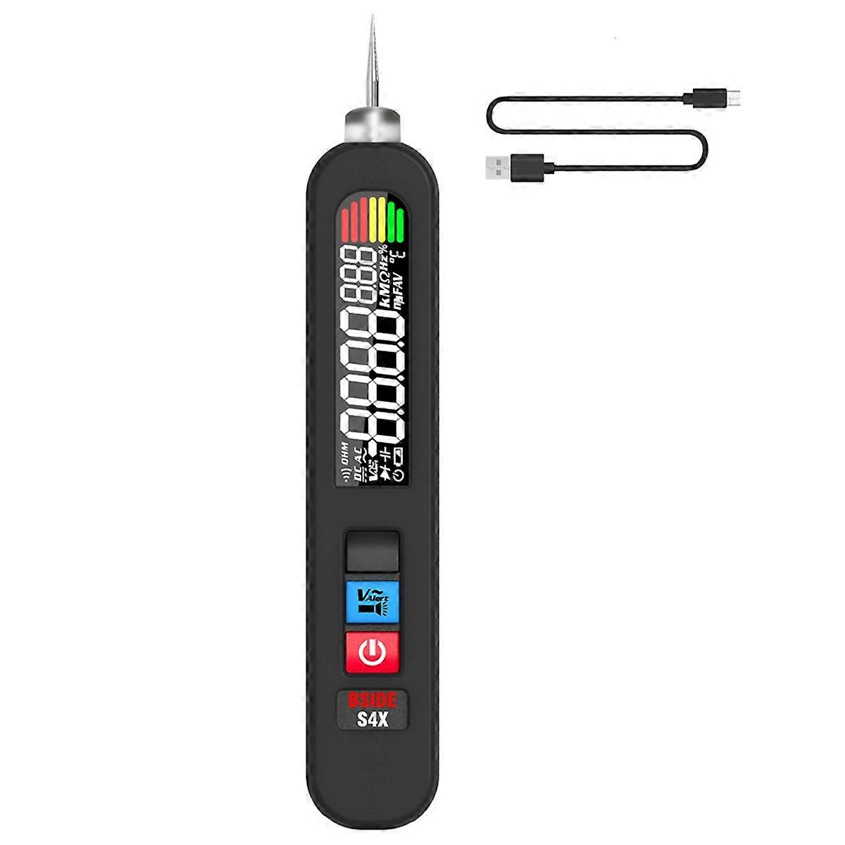 Voltage Tester Pen 12-300V Recharge Non-Contact Detection Leakage Live Wire Breakpoint Finder Portab