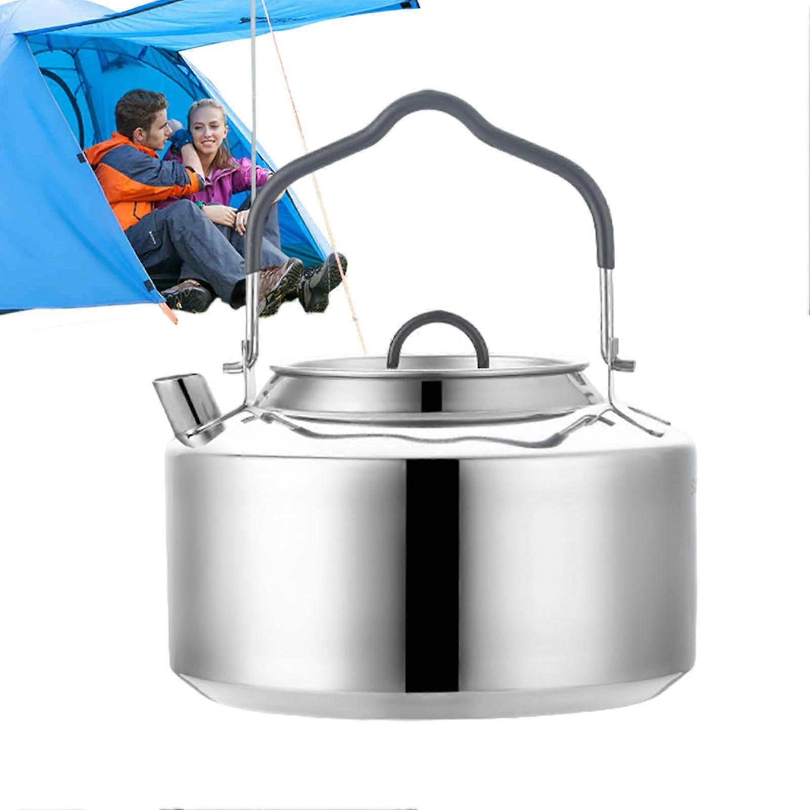 Fire Pit Teapots 1.2L Capacity, Lightweight Camping Teapot, Fast Heating, Travel Friendly Campfire Use