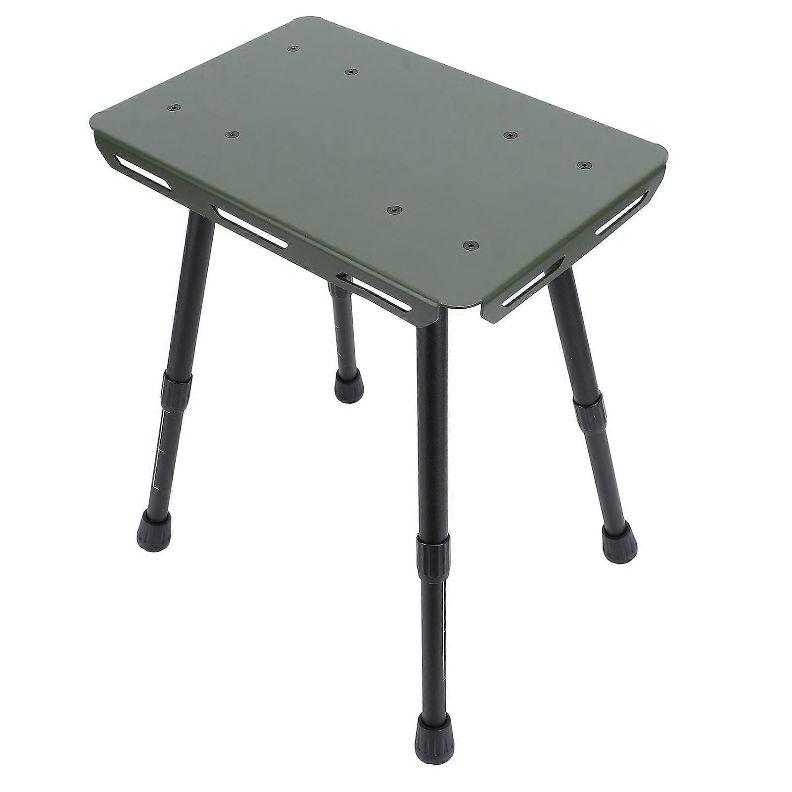 Folding Camping Stool 27-40cm Dark Green 330.7lb Load Carrying