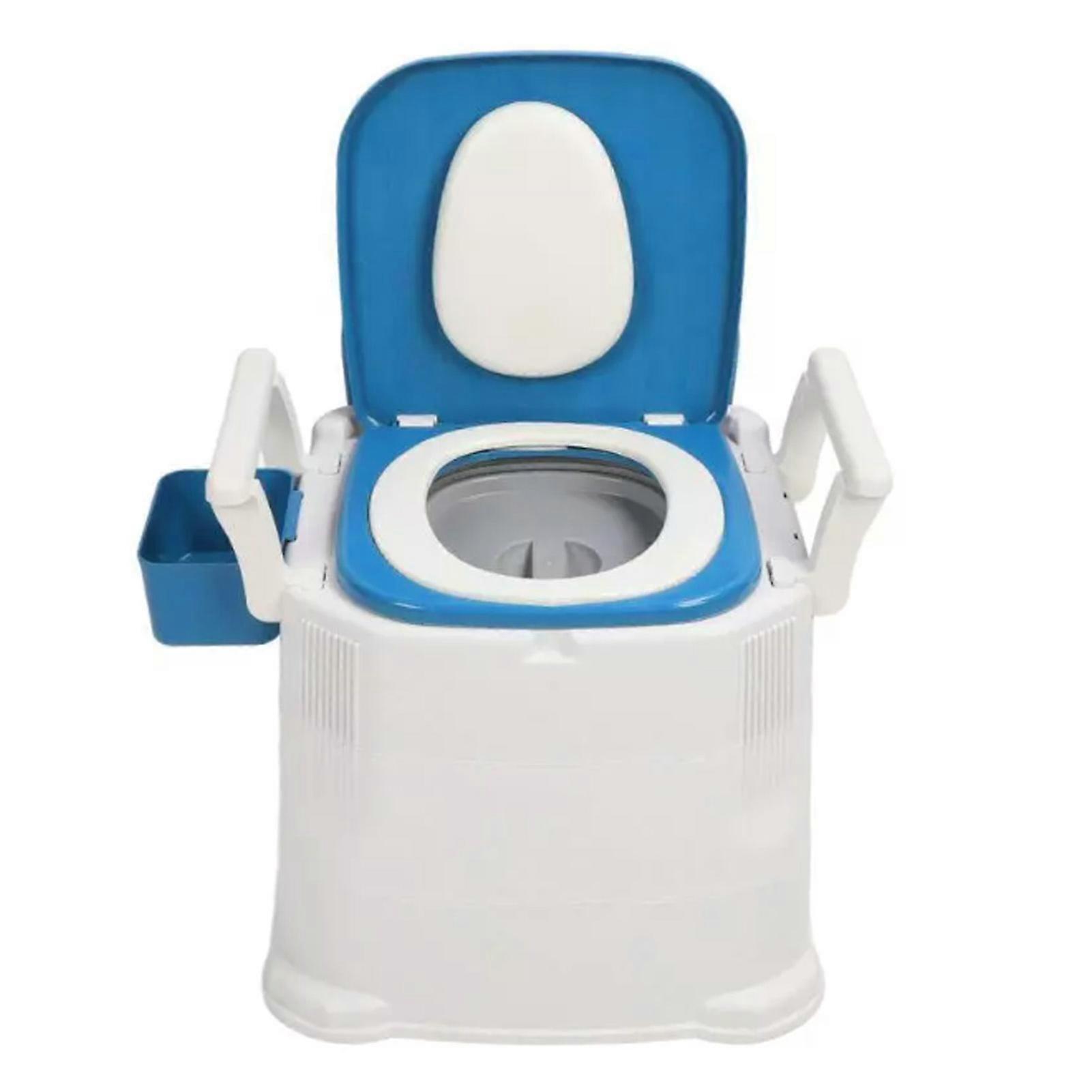 High Stability Mobile Commode Chair 330lb, 46x42x52cm with Armrest