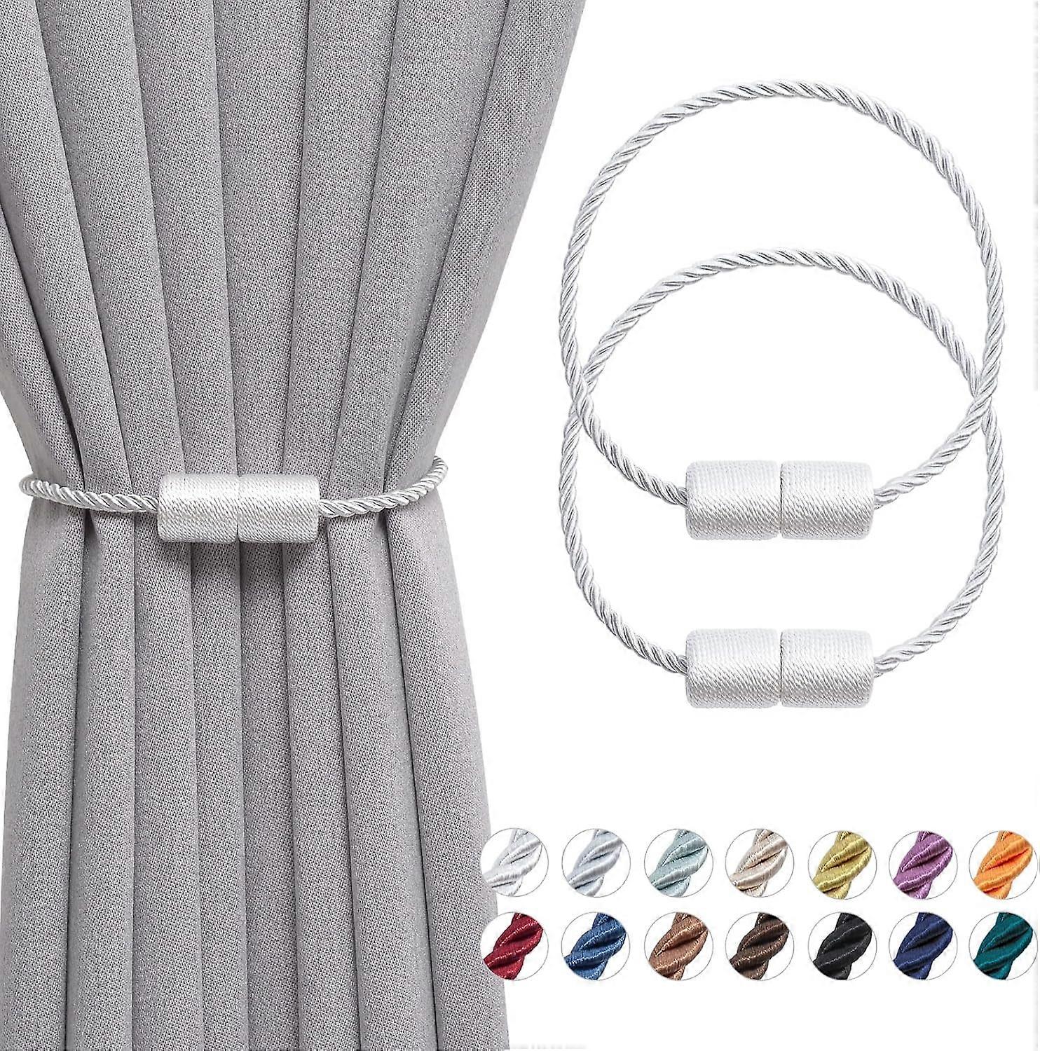 2Pack Handmade Side Rope Magnetic Curtain Tiebacks
