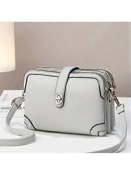 Ladies' clutch bag, small size with 3 pockets, PU leather zip style
