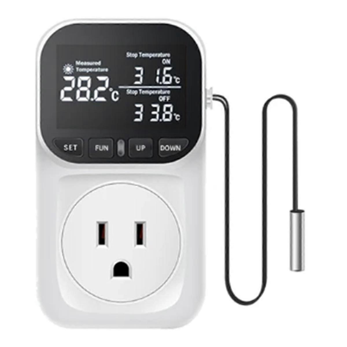 High-Precision Digital Display Smart Thermostat Fish Tank Touch Screen Home Thermostat Socket US Pl