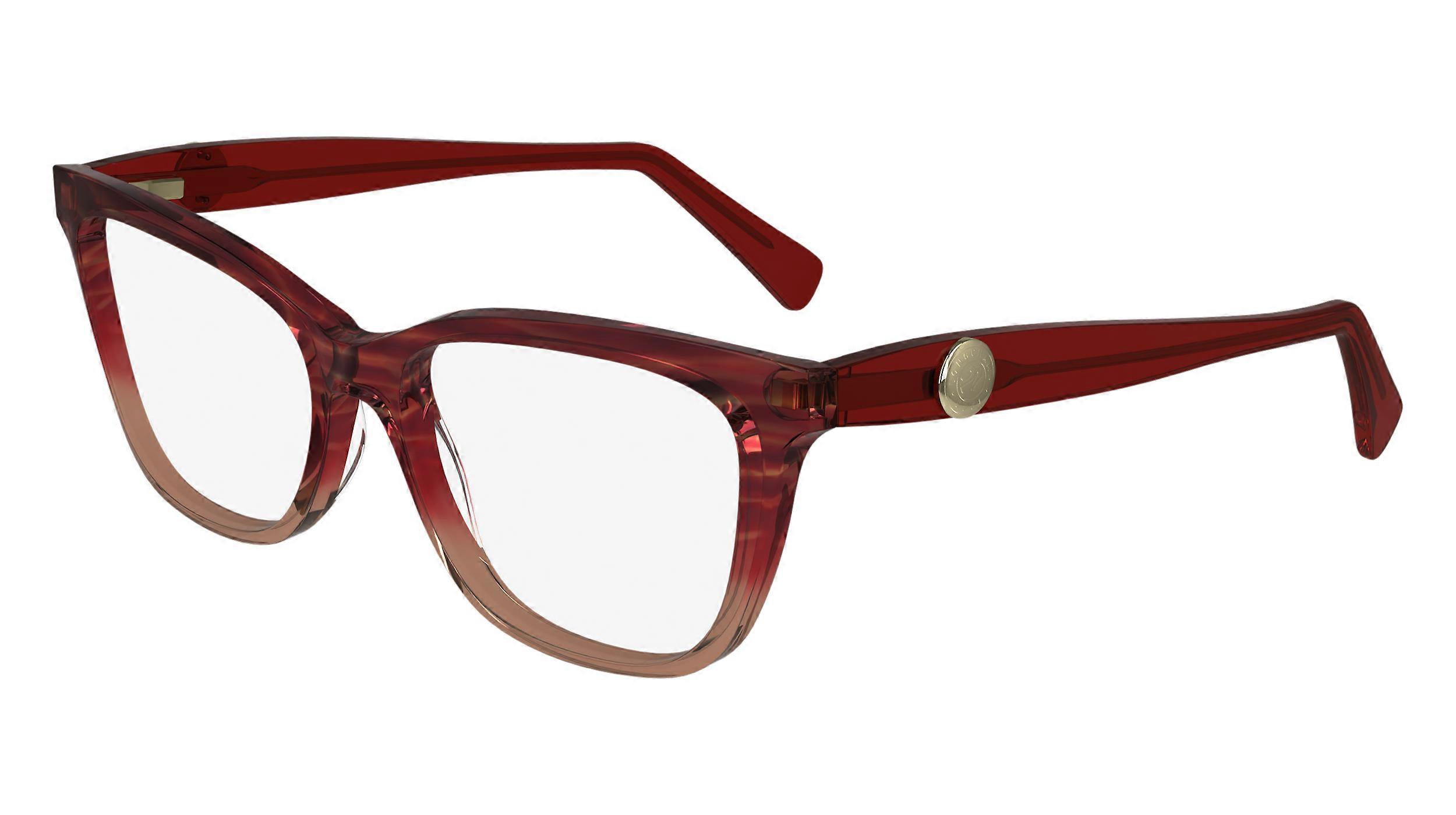 Eyewear Frames LONGCHAMP LO2744 N 606 TEXTURED RED 55/16/140 FEMALE