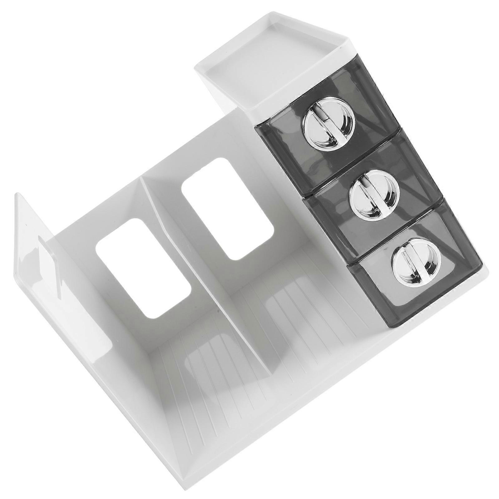 Book Holder File Organizer for Storage Desktop Storage Drawer Grey