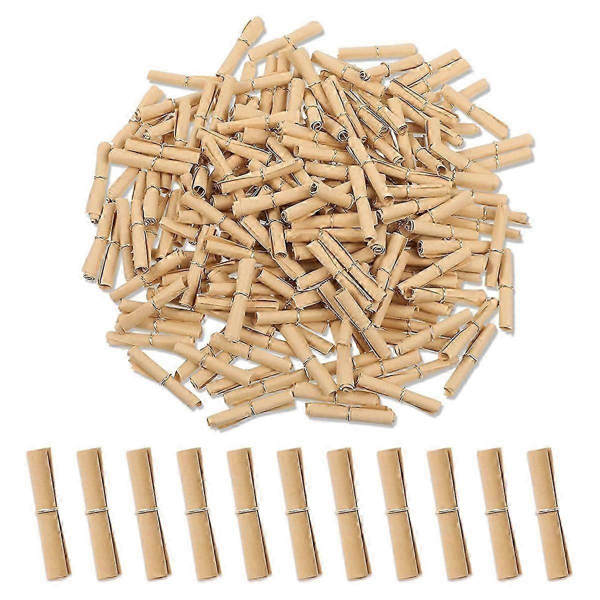 300Pcs Message in Bottle Paper Mini Scroll Wishing Paper Vintage Message Papers Scrolls Mini Lucky