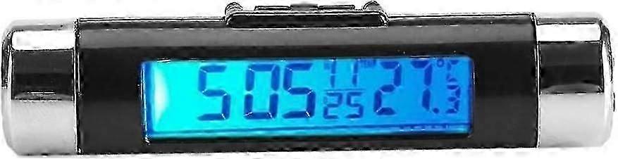 2 in 1 Car Clock Thermometer Digital LCD Backlight Thermometer Clip-on Auto Clock Monitor_WYT 2025