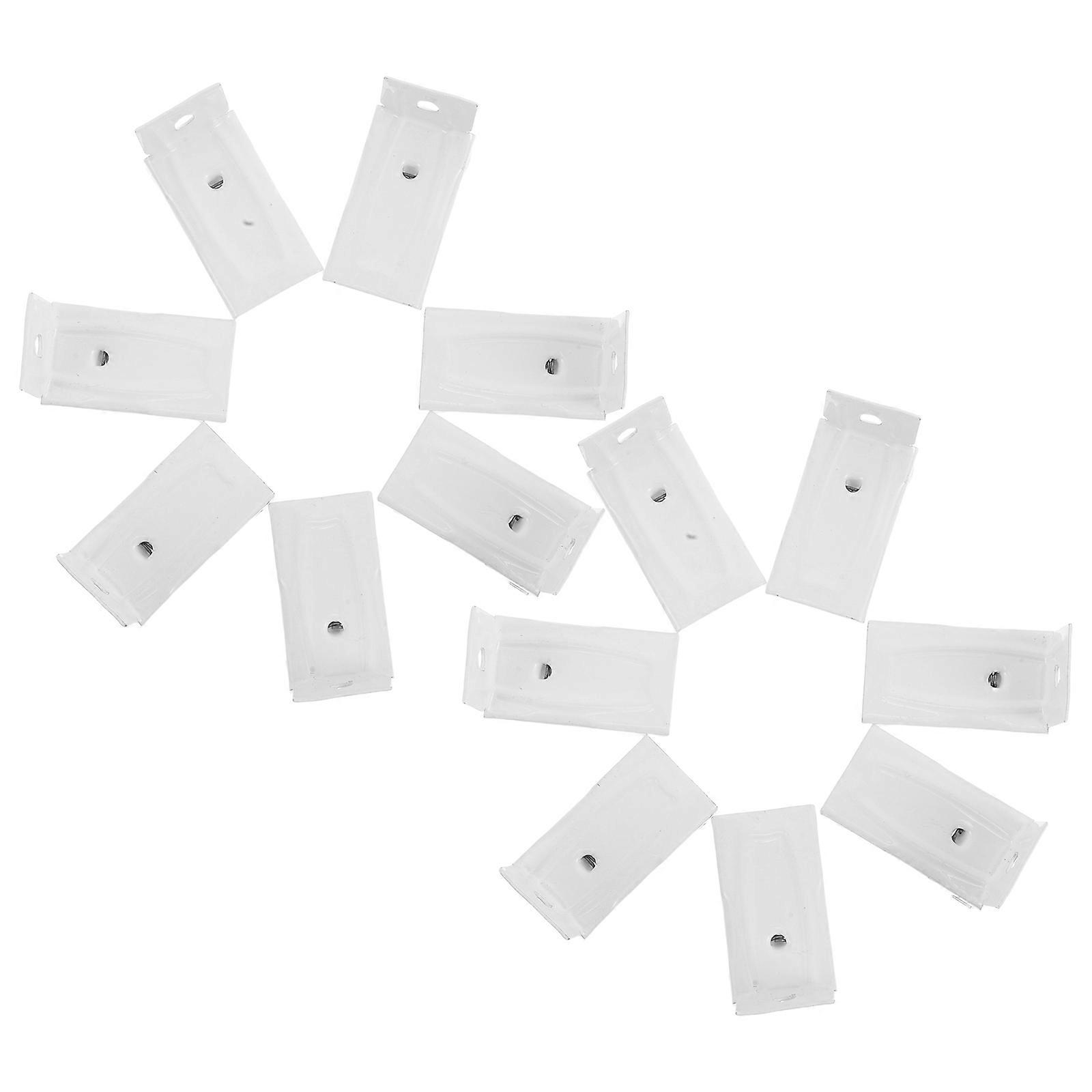 White Wall Mount Curtain Brackets for Flexible Track Installation 80Pcs