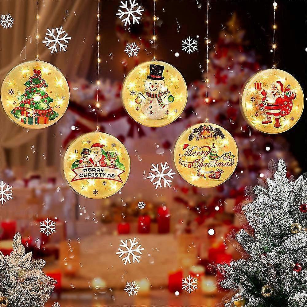 Christmas Decorations LED String Lights USB String Lights Waterproof 1.5Mx0.65M Window Hanging LED Lights for Indoor Outdoor Christmas Party with Groo