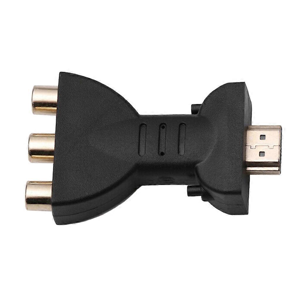 Video Converter High-Definition Adapter for Projectors Black Copper Plastic Adapter 1Pcs