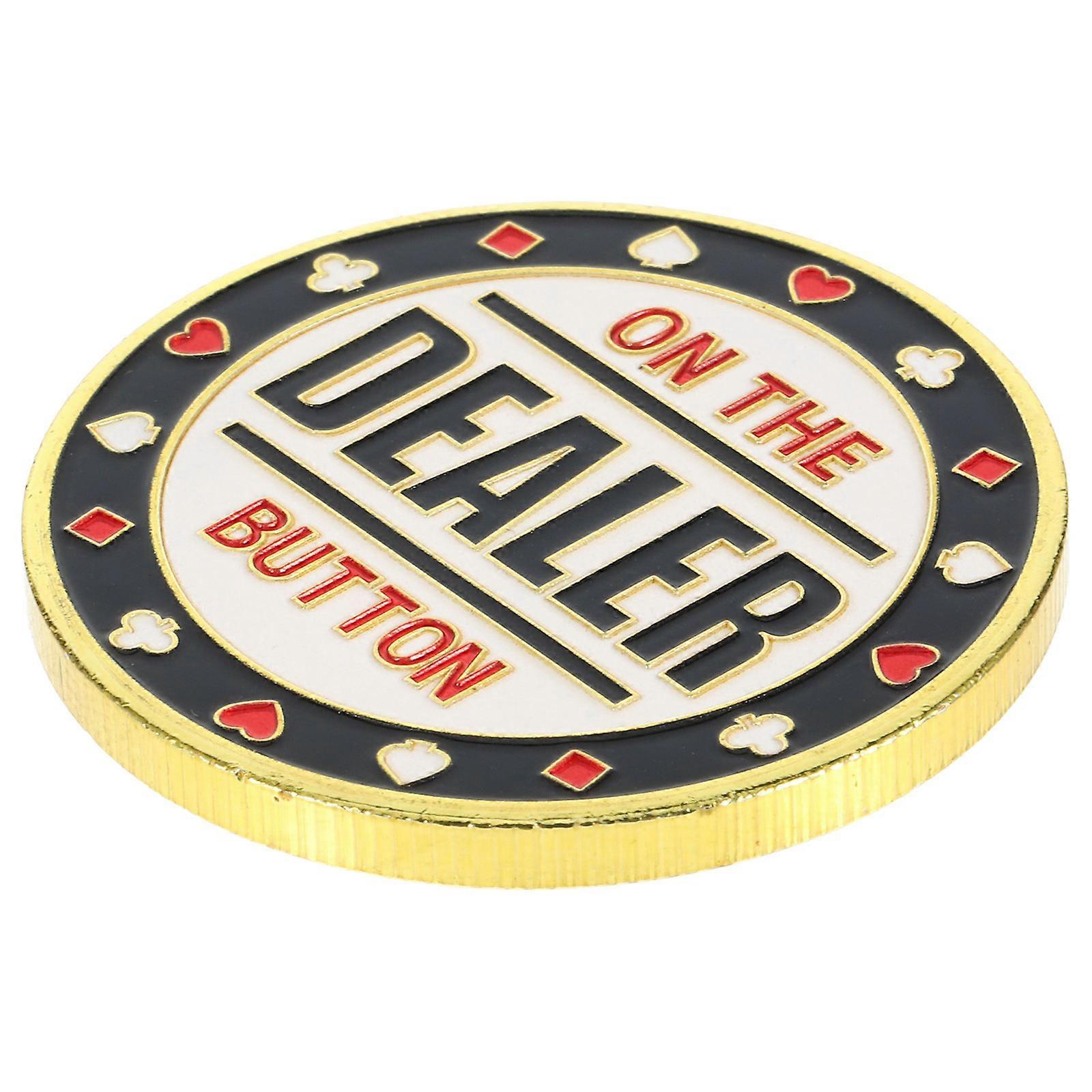 Dealer Button Metal Poker Guard Used by Poker Enthusiasts Iron Material with Game Indicator Function 1Pack