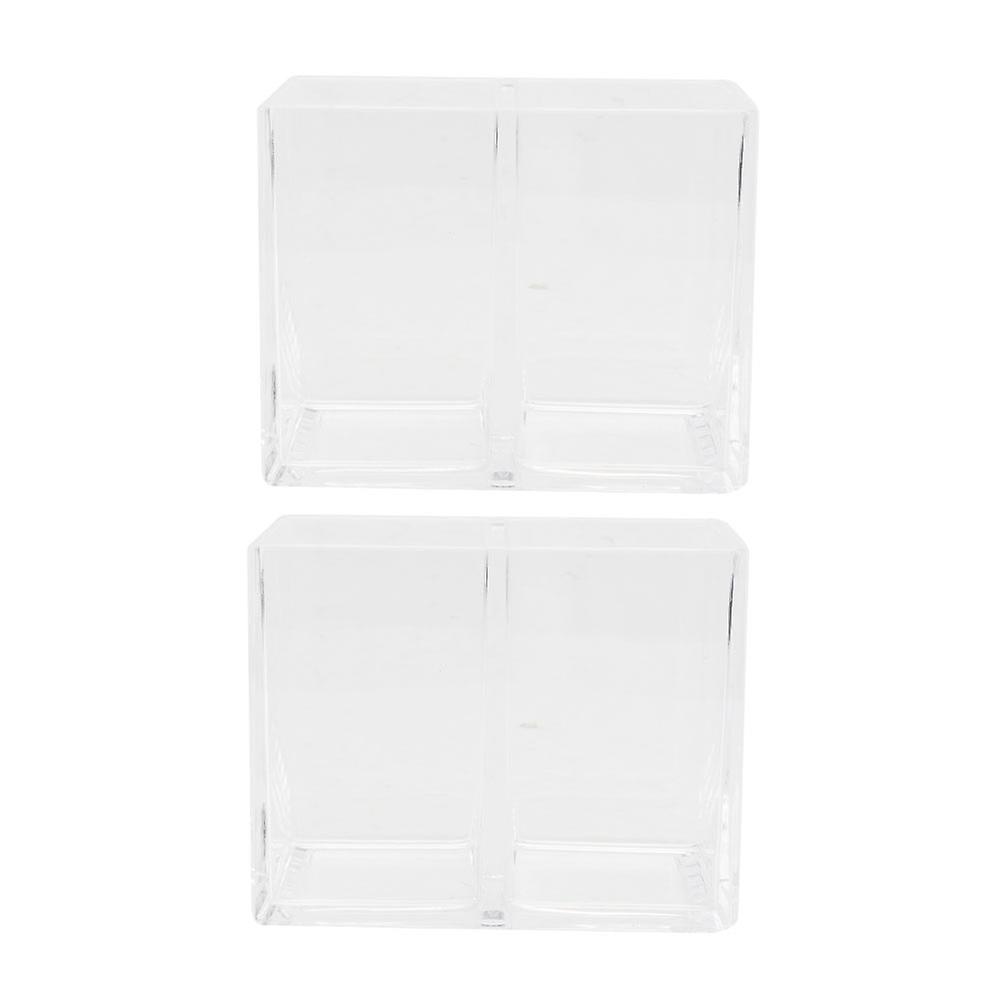 Acrylic Brush Holder for Cosmetic Brush Storage At Home Use with Transparent Durable Material 2Set