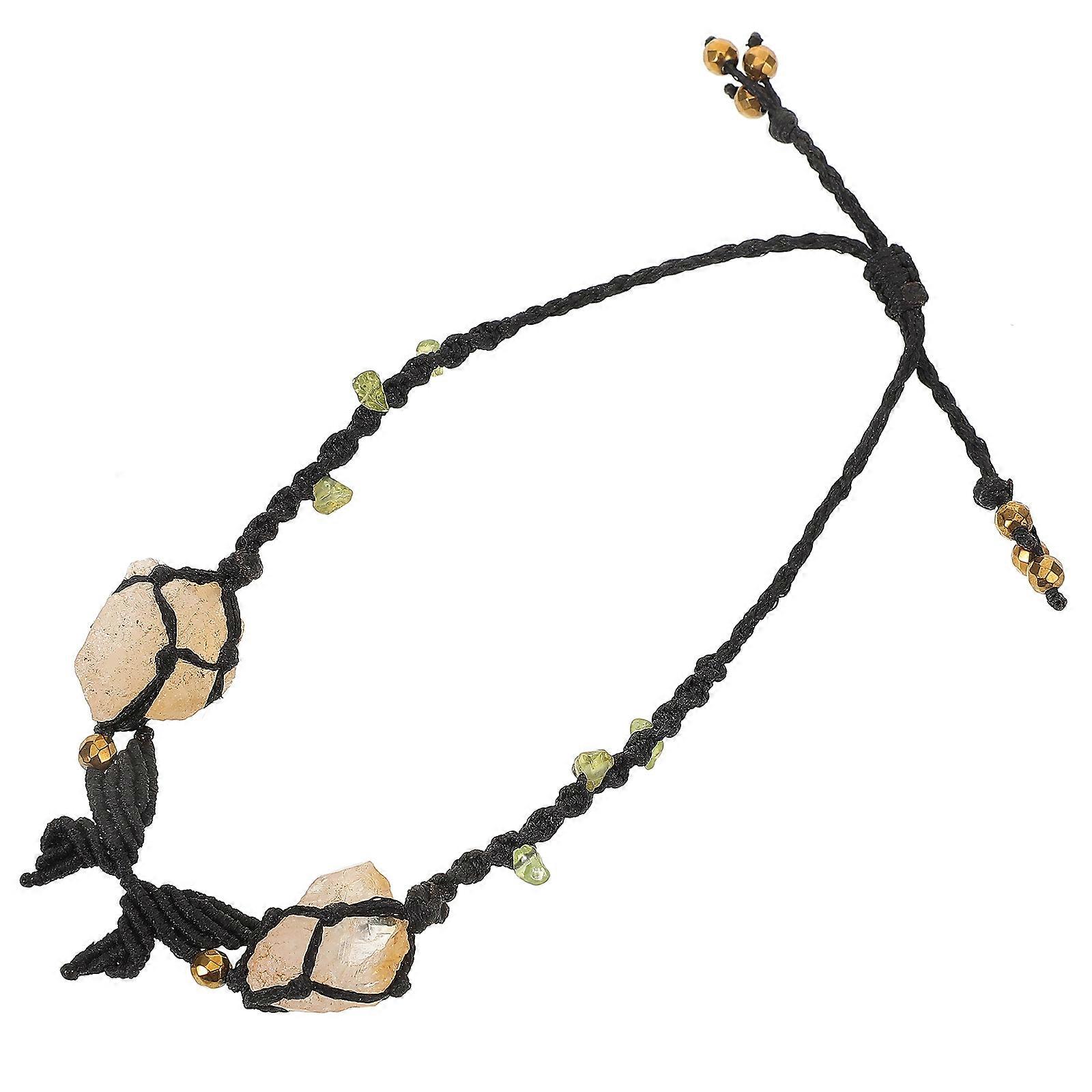 Crystal Stone Bracelet Simple Bracelet for Decoration 2Pcs Natural Design