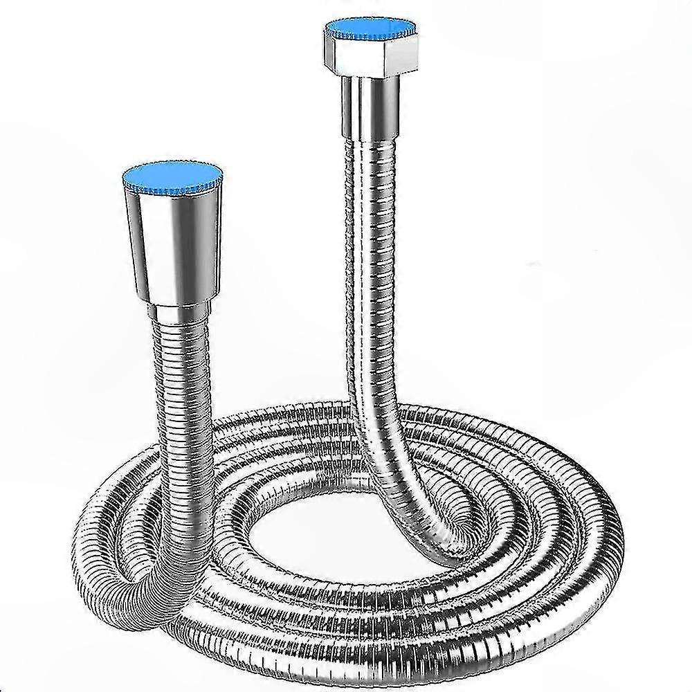 Universal 5m Shower Hose with Chrome Finish and Brass Connector for Durable Use
