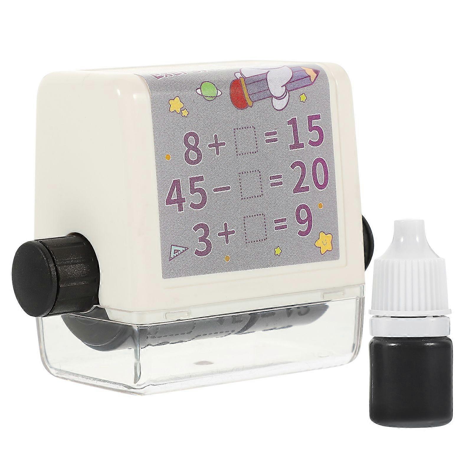 1 Set of Wear-resistant Math Stamp Compact Math Roller Lovely Student Stamp Math Accessory