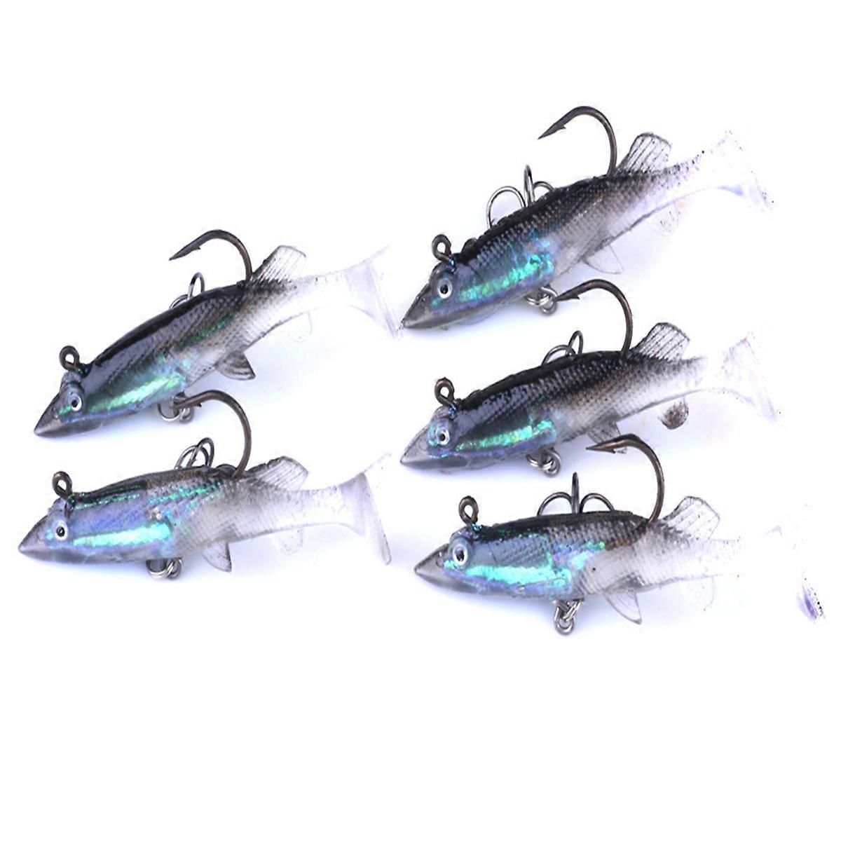 Fishing Lure Soft Fish Baits for Fishing Use 5Pcs Simulation Grub Set