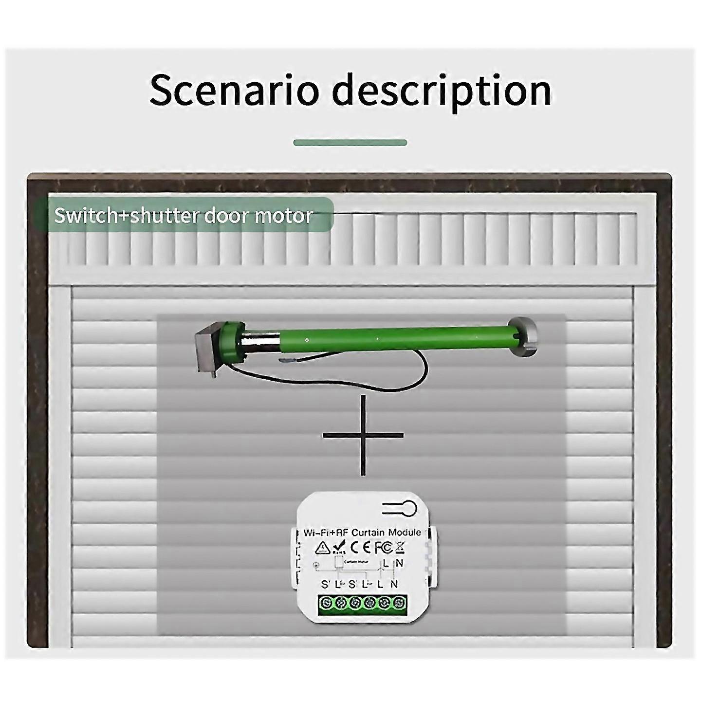 For Tuya Wifi Smart Curtain Switch Remote Control Electric Roller Blind