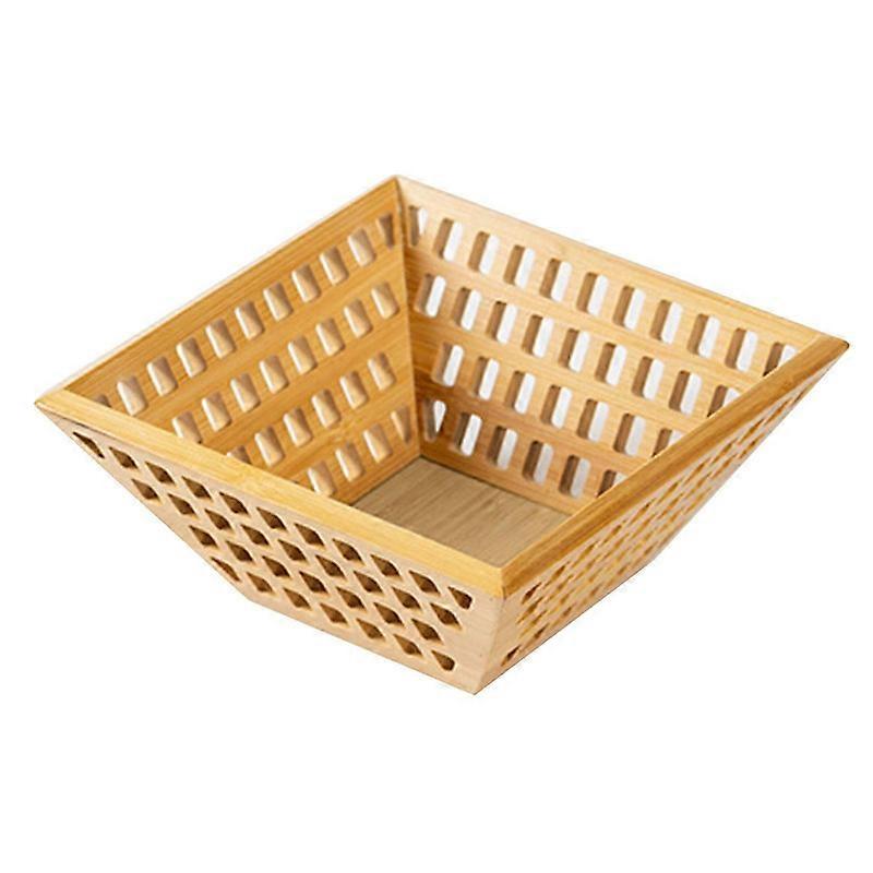 Rustic Stackable Bamboo Fruit Basket - Versatile Storage for Kitchen, Restaurant, Vegetables, Snacks, and Farmhouse Decor