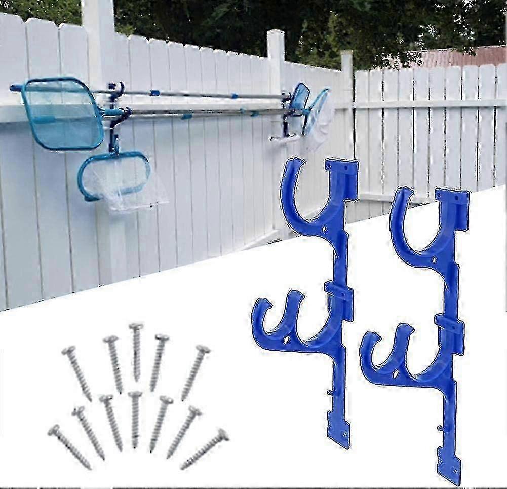 حامل عمود بركة بلاستيكي من قطعة 2 مع تخزين برغي لتنظيف الملحقات