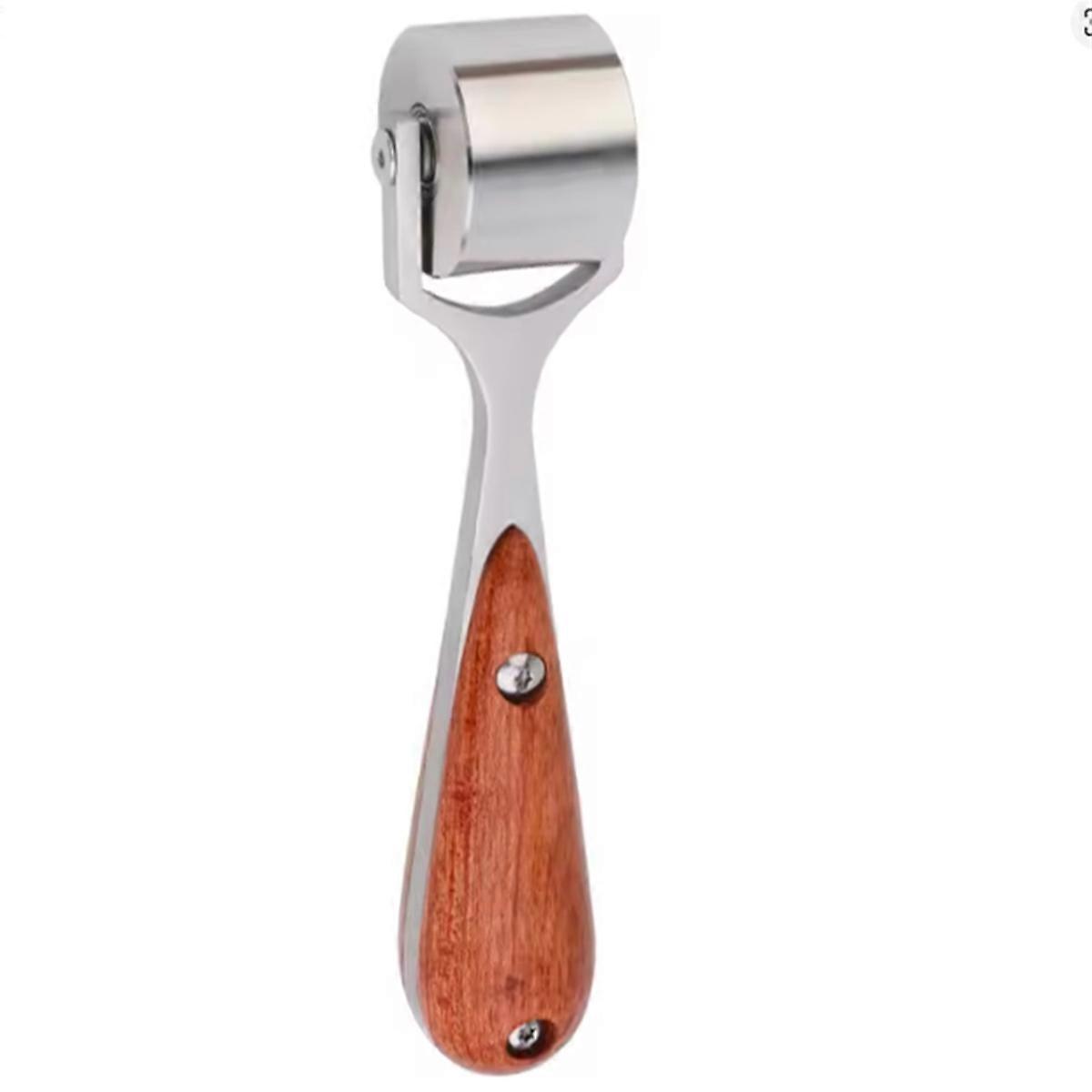 Pear Wood Handle Leather Roller Glue Edges Laminating Wheel Craft Handmade Smoother Creaser Tool St