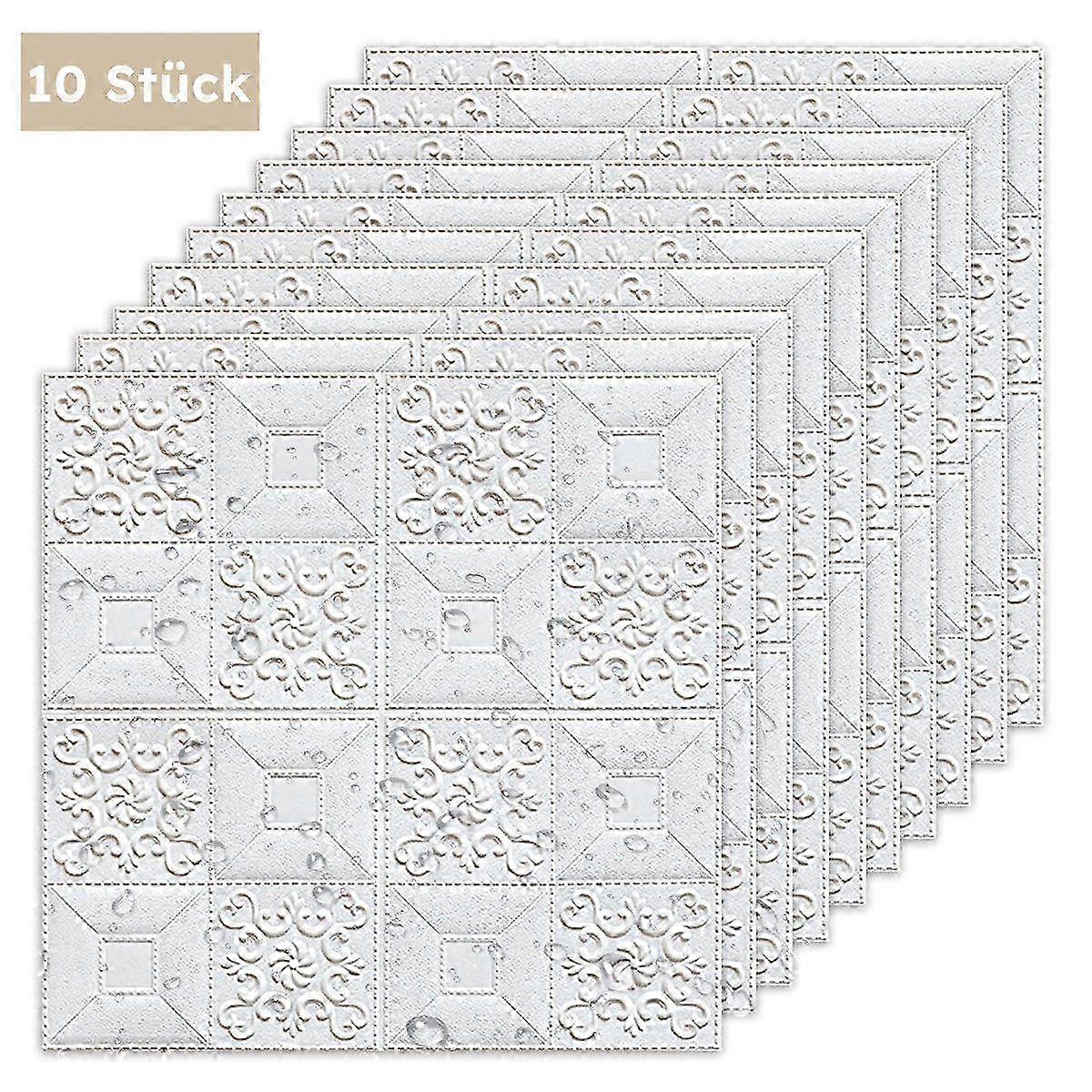 3D Wallpaper with Brick Pattern and Self-Adhesive Feature - 10 Pack