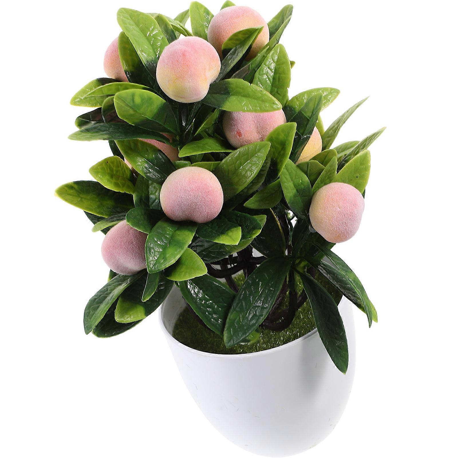 Realistic Bonsai for Decoration Artificial Fruit Tree with Pot