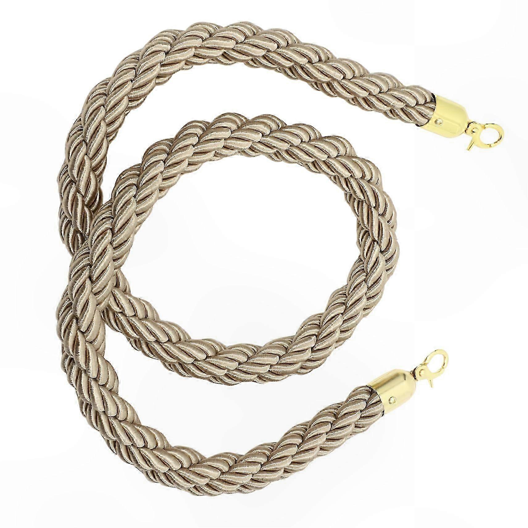 Queue Control Rope with Natural Material and Metal Hook for Events, Parties