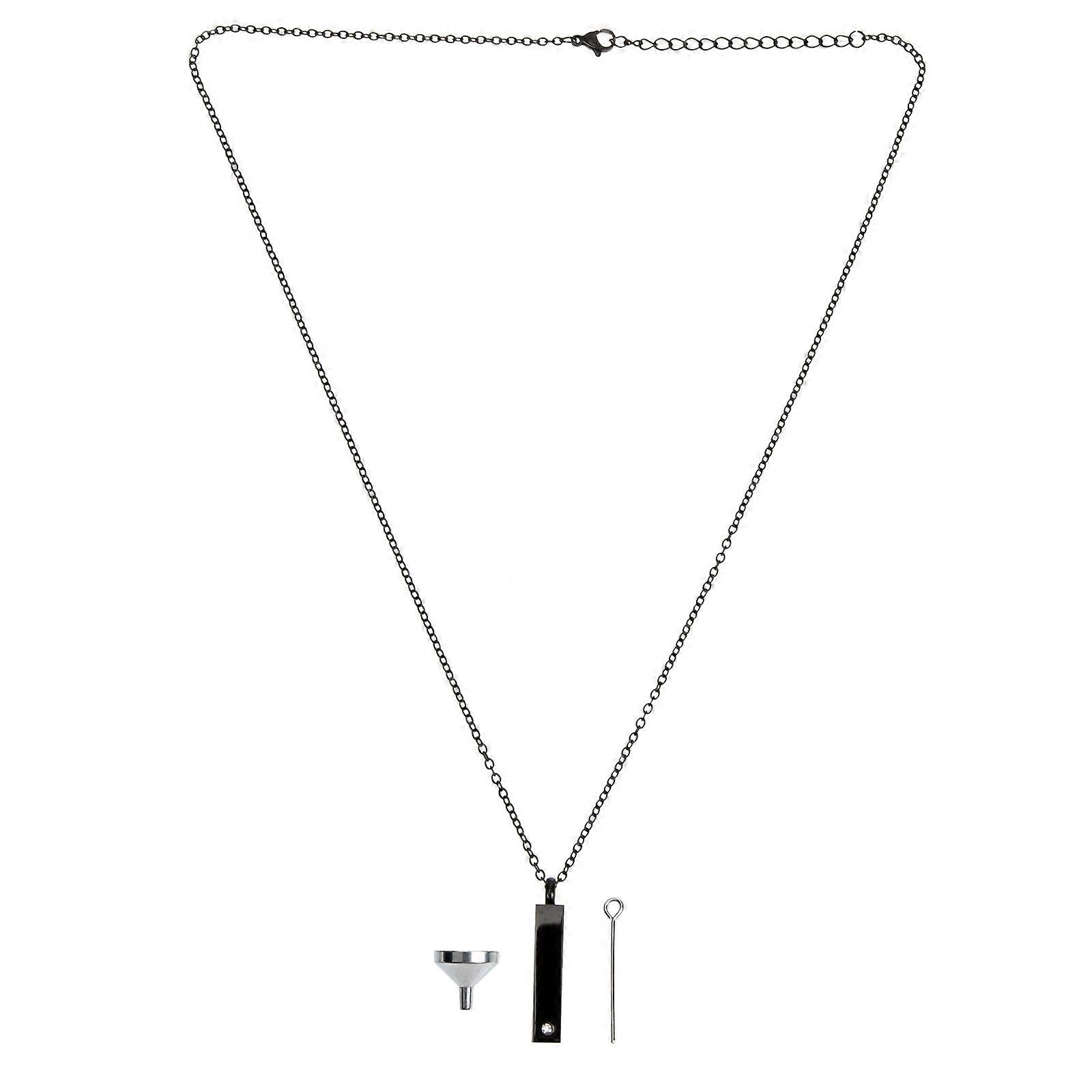 Urn Necklace for Ashes Men Keepsake Ash Necklace with 5Sets for Memorizing