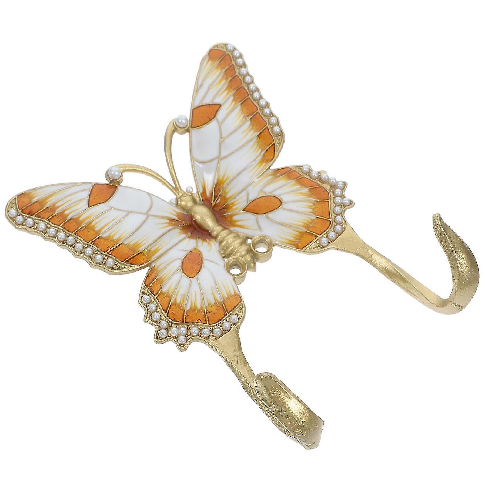 Multi Color Metal Butterfly Wall Hooks for Hanging Clothes 5Pcs
