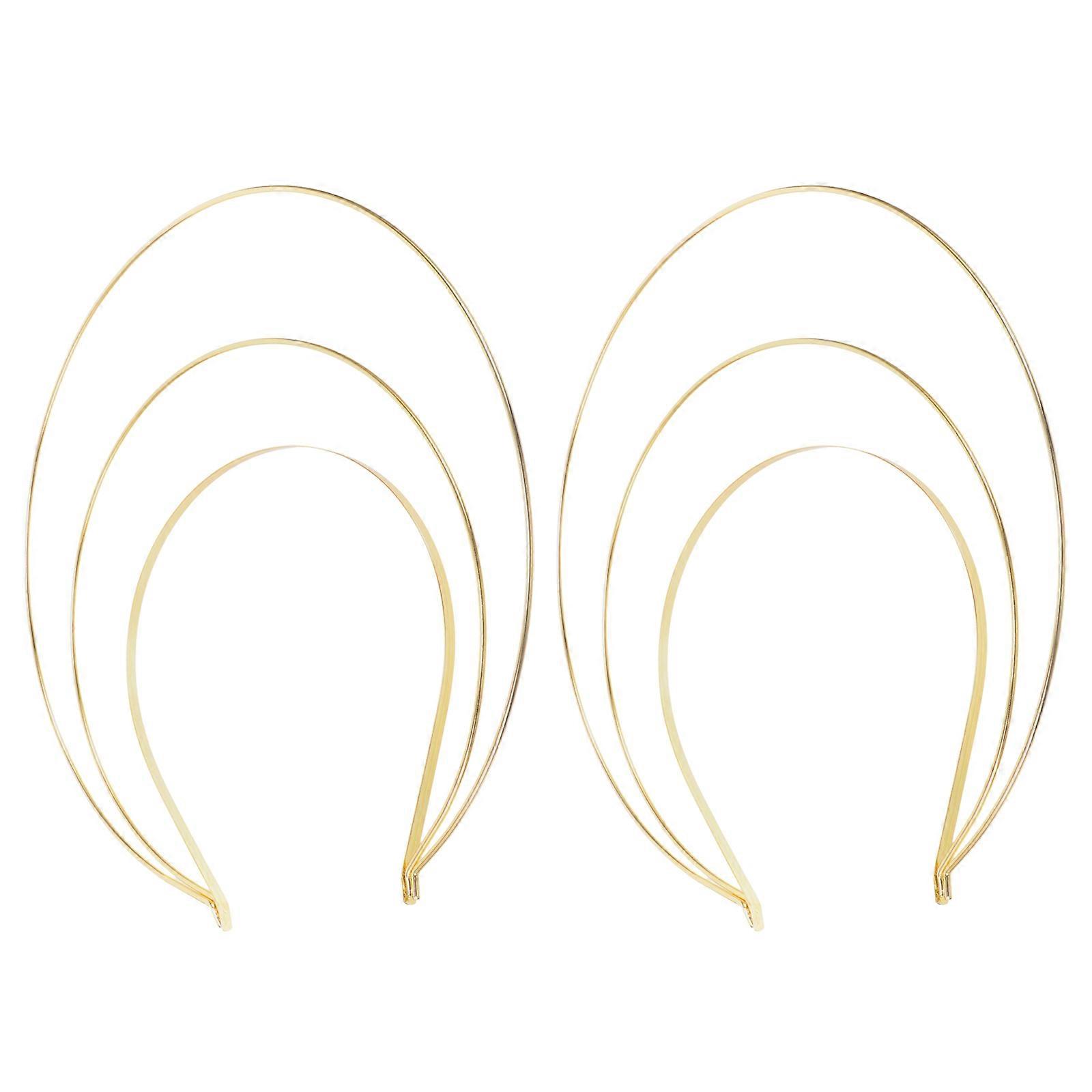 Goddess Crown Headband Three-Layer Design for Women DIY 4Pcs Metal Headband