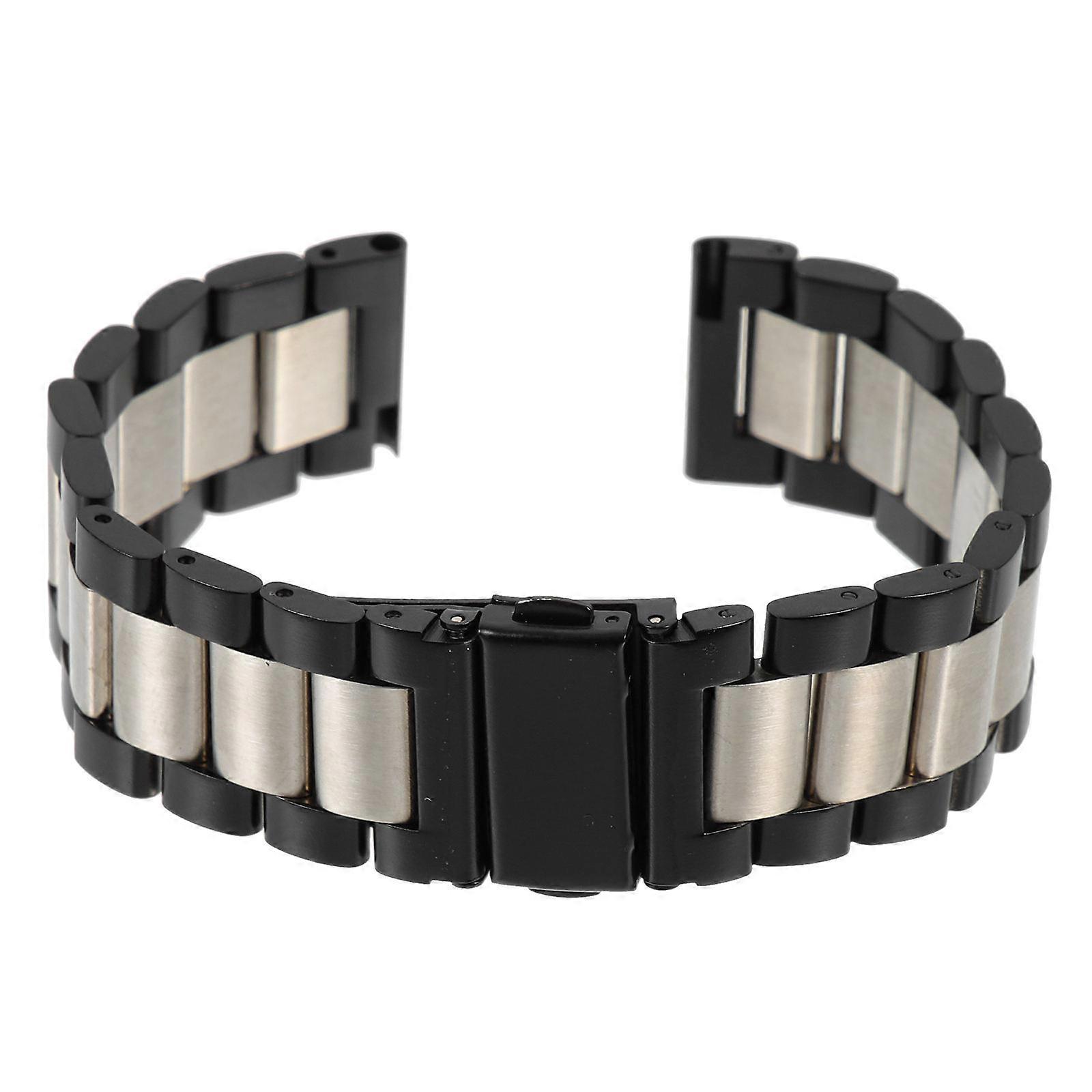 Pulseira de relógio de aço inoxidável, pulseira de relógio de pulso, formato retangular, prata, 17,00 x 2,00 x 0,30 cm, 1 conjunto