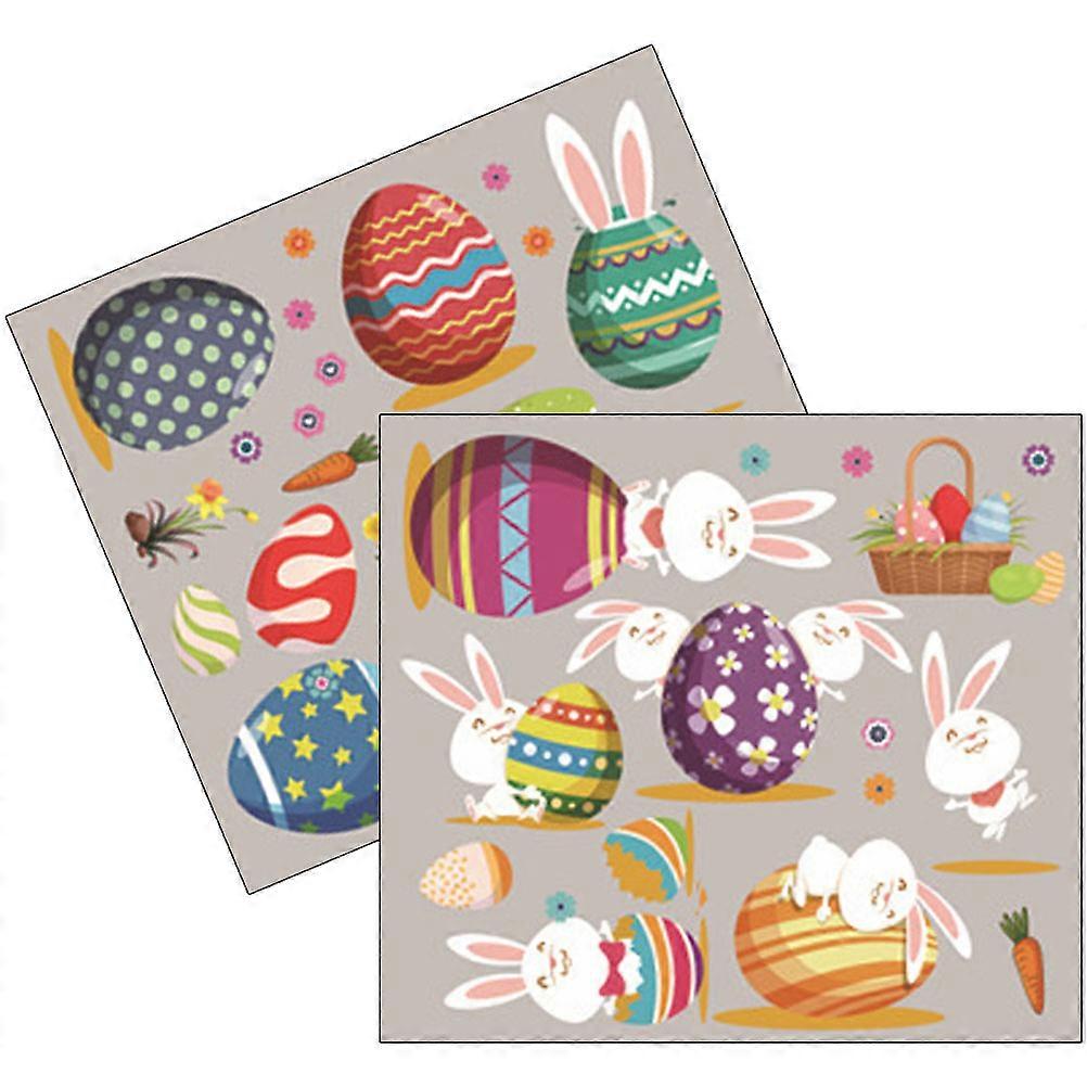 Easter Theme Easter Window Decal 4 Sets Ideal For Home Shop Decorative Occasion Multi Color Removable Stickers