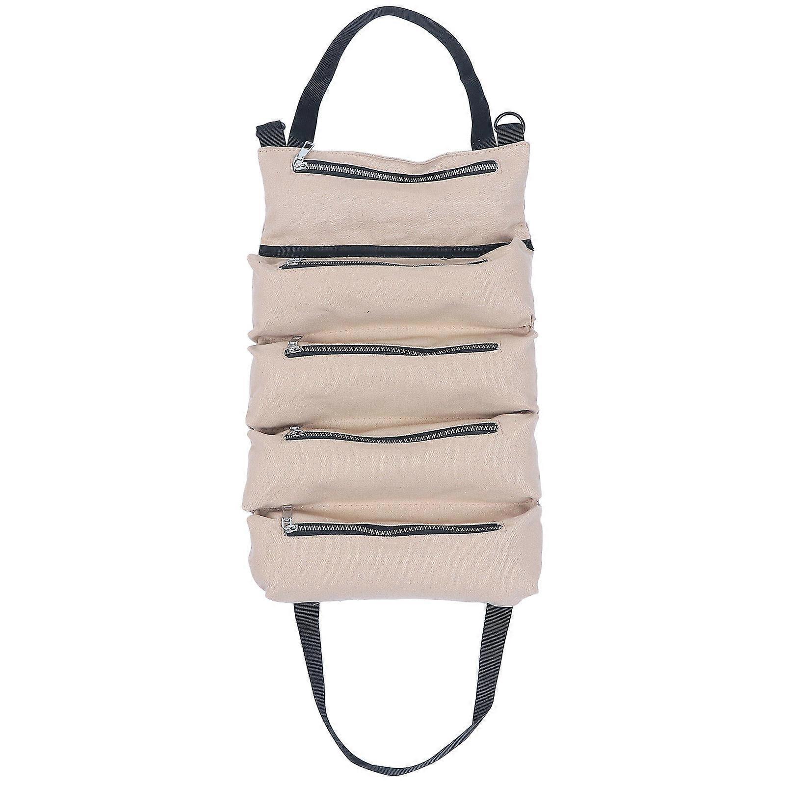 Car Seat Back Bag Space-Saving Organizer for Storage 2Pcs Khaki