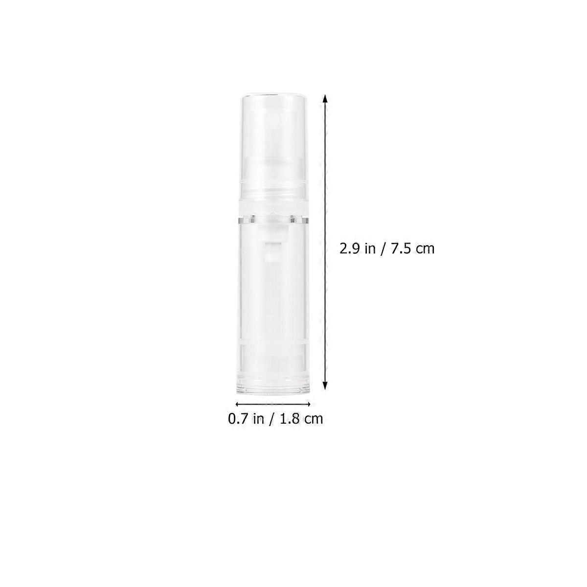12Pcs Empty Spray Bottle Fine Mist Container For Travel Use 5ml White Cylindrical Storage Conditioner