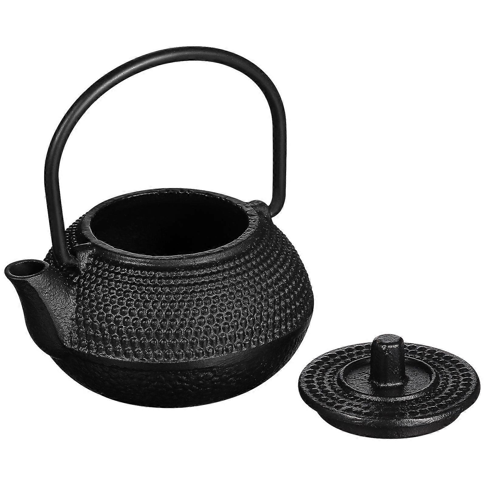 Small Teapot Cast Iron Decorative Tea Kettle for Tea 3Pcs Ornament Set