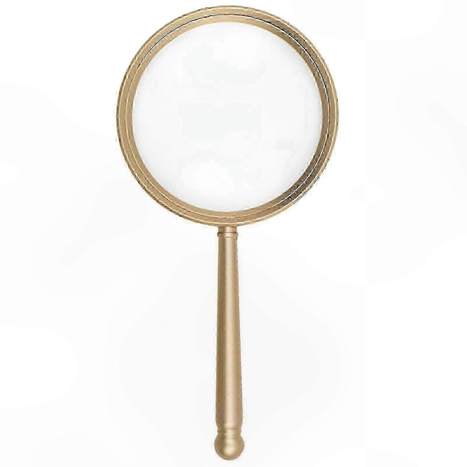 Magnifying Glass with Large Lens and Metal Handle, 10X Handheld