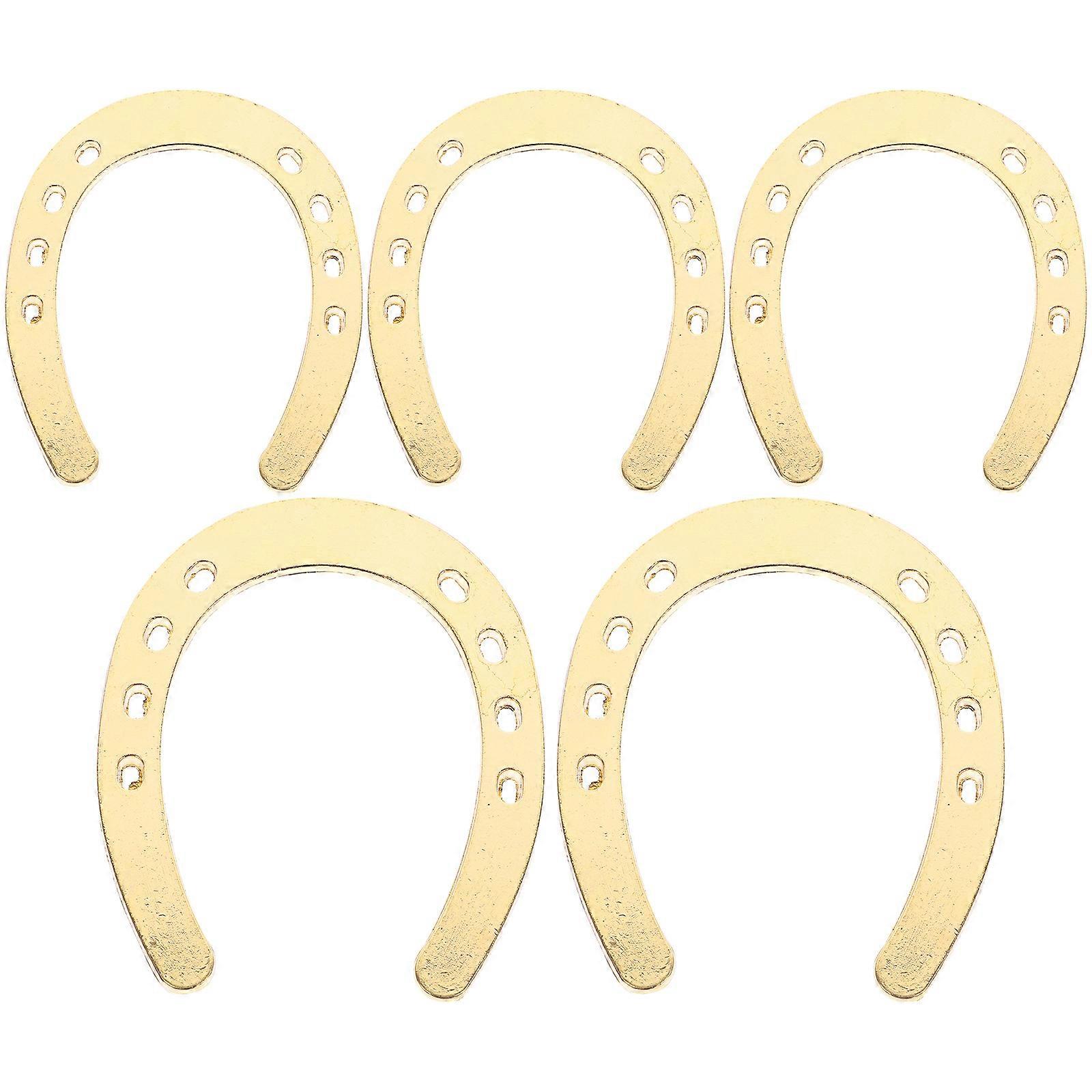 Alloy Horseshoe Key Rings for Key Chains 15Pcs Golden Portable Pendants