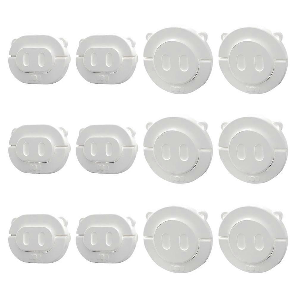 Electrical Power Outlets Cover Outlet Plug Covers for Protection 4Sets White Plastic