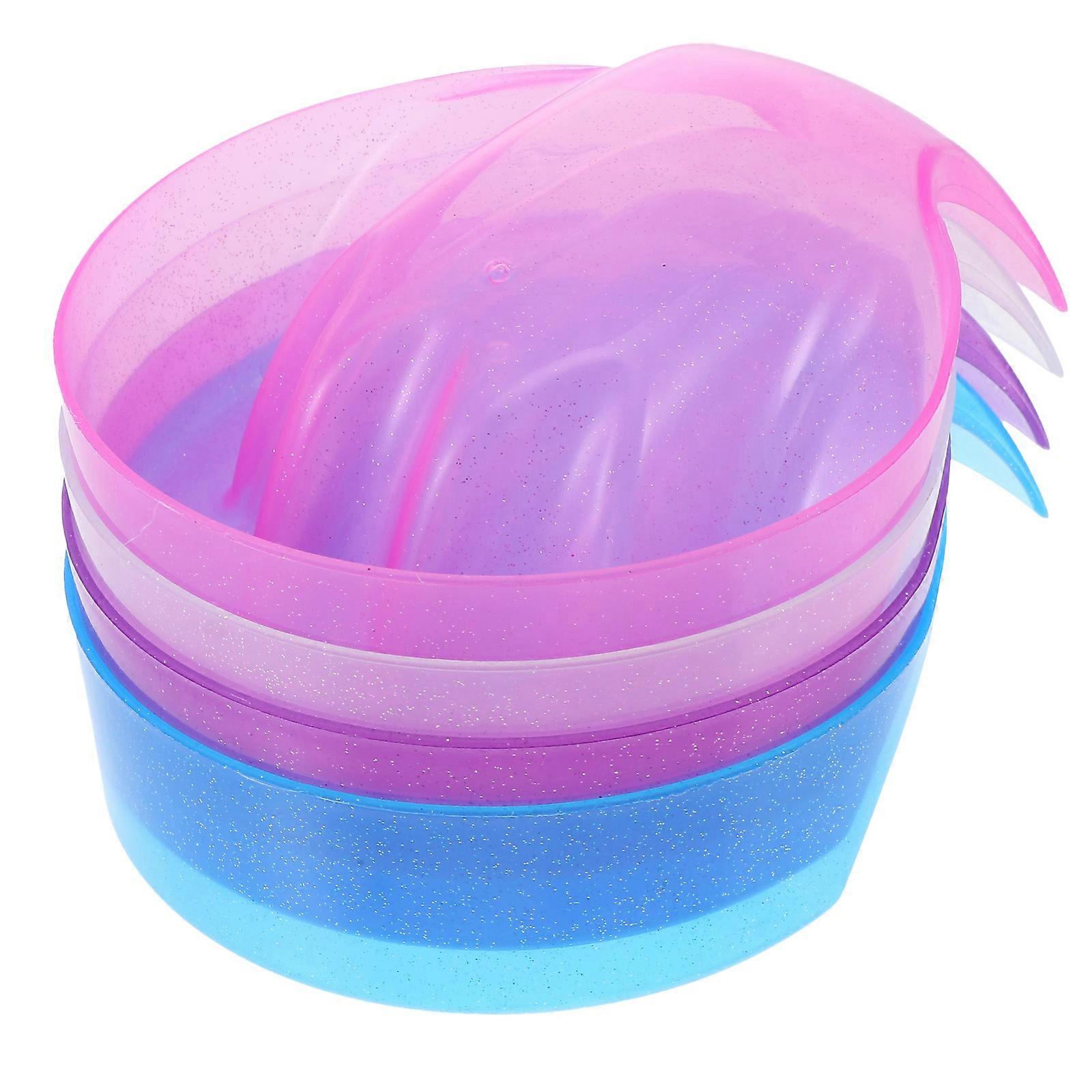 Manicure Bowls 4Pcs Assorted Color Durable PP Material Salon and Home Use Nail Beauty Tool