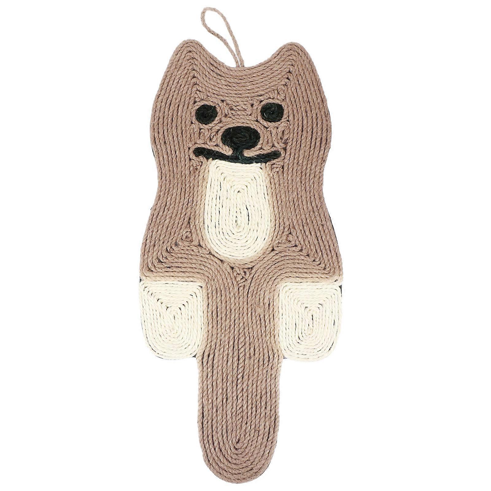 Sisal Grinding Mat Cat Shaped Hanging Scratching Pad with 3Pcs Set