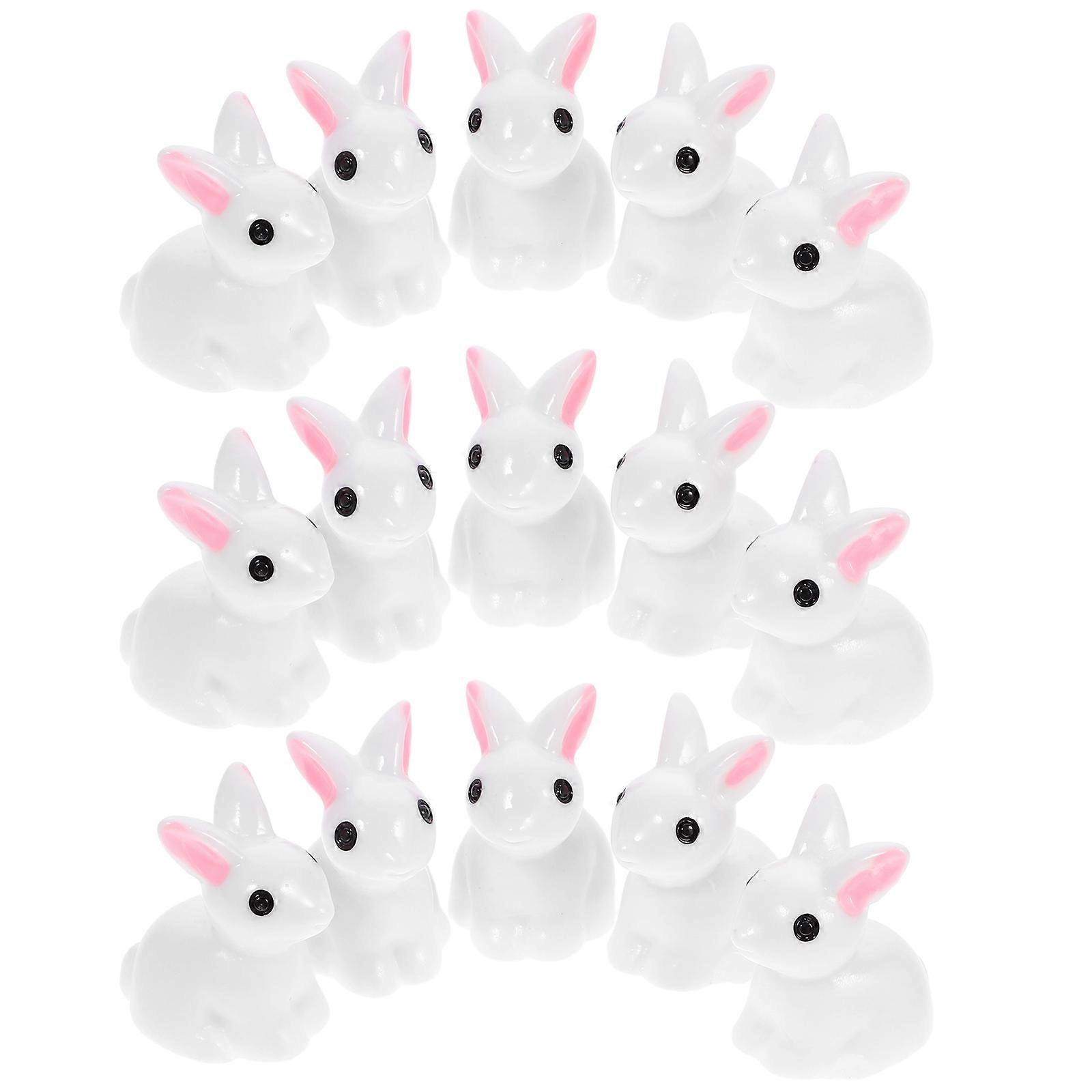 Resin Mini Rabbit Figurines for Garden Decor Set Contains 100Pcs