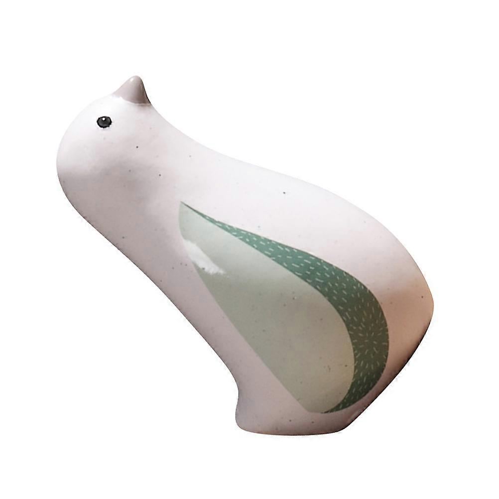 Ceramic Bird Model Bird Crafts Adorn for Decor Use 2Pcs White Statue