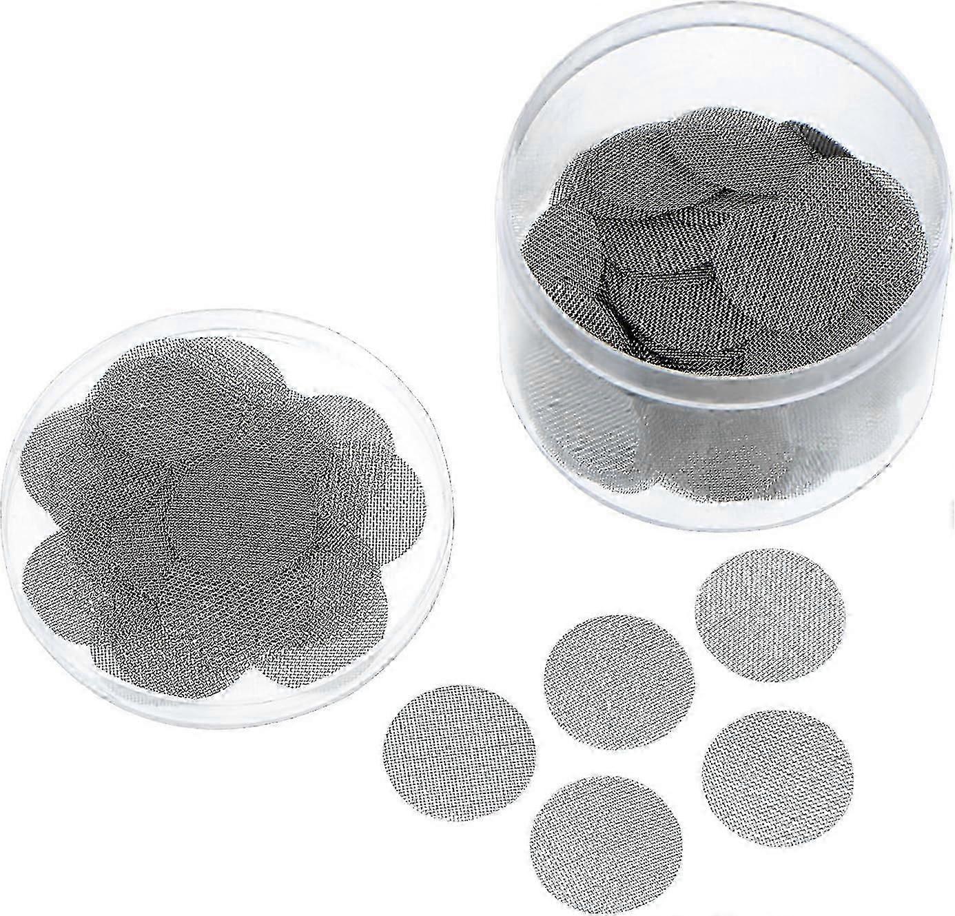 150 Pices Pipe Screen en Acier Inoxydable crans de Fumer Filtres cran de Pipe 15 mm avec Bote de Rangement