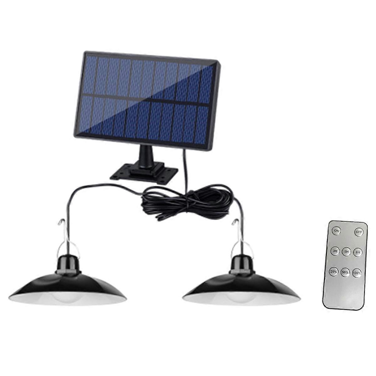 Outdoor Solar Pendant Light with Remote Control Waterproof LED Lamp